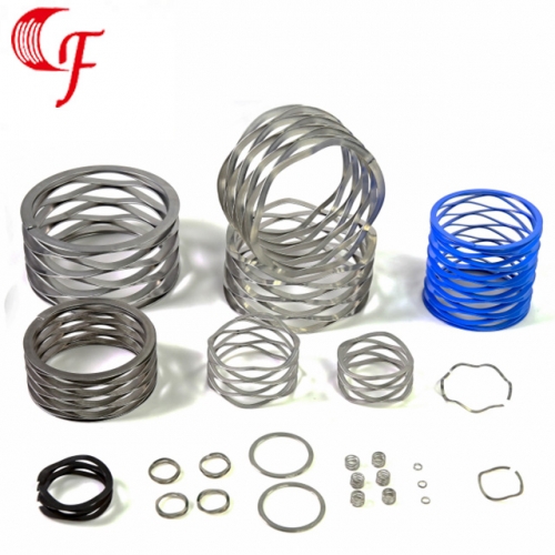 Contact seal characteristics of inclined ring spring